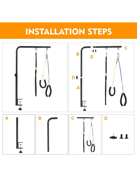 Brazo de Acicalamiento Ajustable WeGXY 73.66 cm para Perros