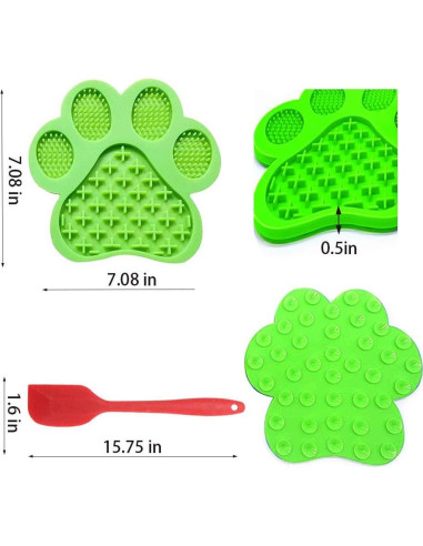 Alfombrilla de Lamer para Perros Uspace Verde 18 cm Silicona