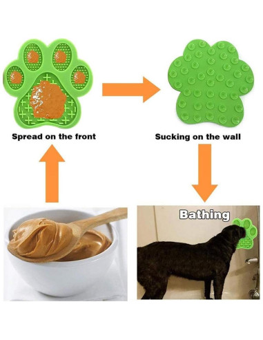 Alfombrilla de Lamer para Perros Uspace Verde 18 cm Silicona