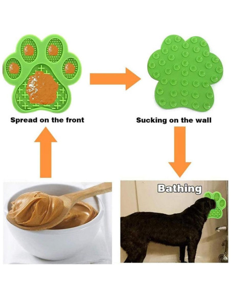 Alfombrilla de Lamer para Perros Uspace Verde 18 cm Silicona