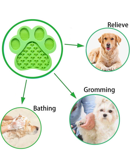 Alfombrilla de Lamer para Perros Uspace Verde 18 cm Silicona