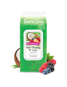 Toallitas de Limpieza Profunda TropiClean 100ct - Para Perros y Gatos