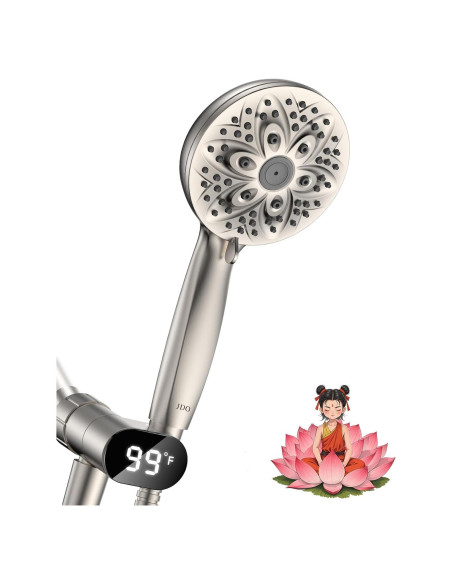 Cabezal de Ducha de Mano JDO con Pantalla LED y 6 Modos