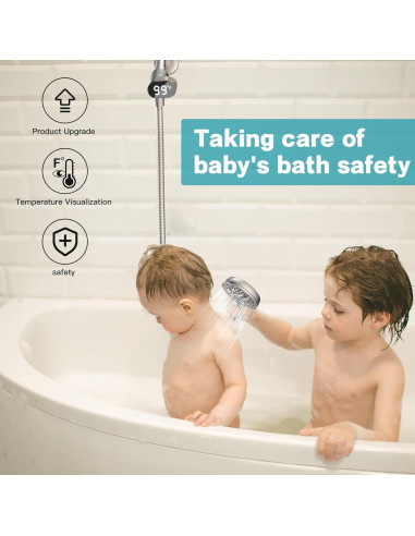 Cabezal de Ducha de Mano JDO con Pantalla LED y 6 Modos