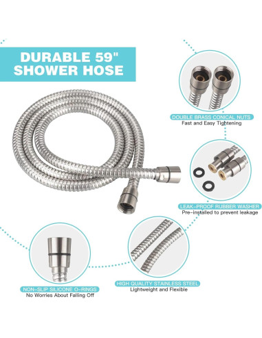 Cabezal de Ducha de Mano JDO con Pantalla LED y 6 Modos