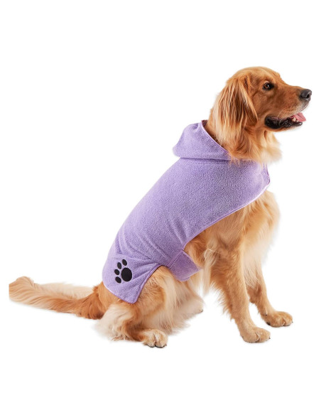 Bata para Mascotas Bone Dry Grande Microfibra Lavanda