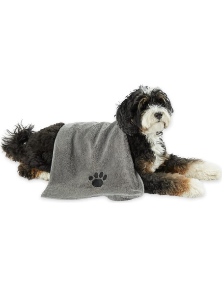 Set de 3 Toallas de Microfibra para Mascotas Bone Dry 38x76 cm Gris