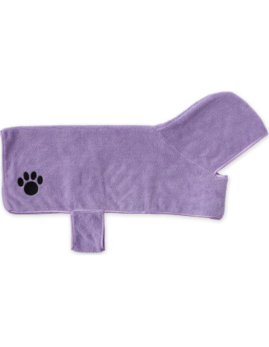 Bata para Mascotas Bone Dry Grande Microfibra Lavanda