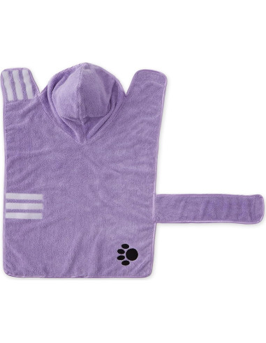 Bata para Mascotas Bone Dry Grande Microfibra Lavanda