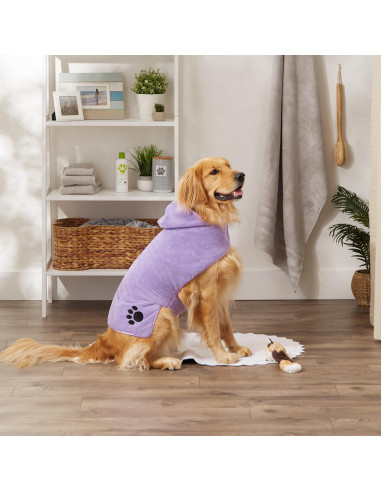 Bata para Mascotas Bone Dry Grande Microfibra Lavanda