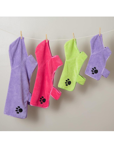 Bata para Mascotas Bone Dry Grande Microfibra Lavanda