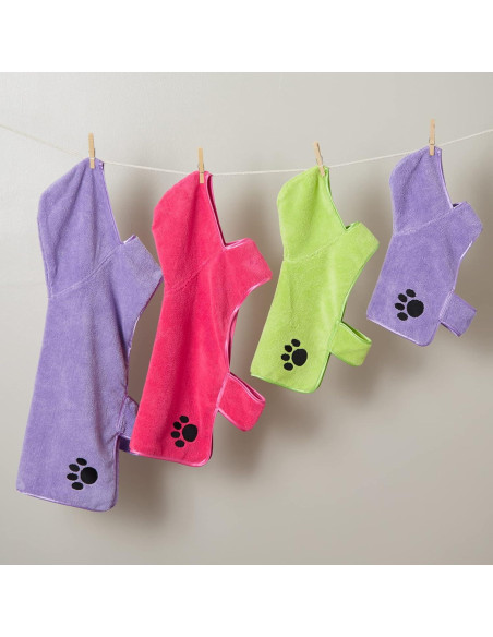 Bata para Mascotas Bone Dry Grande Microfibra Lavanda