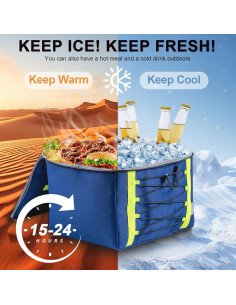 Organizador de Maletero SugarFox 95L Plegable Azul con Hielo 2