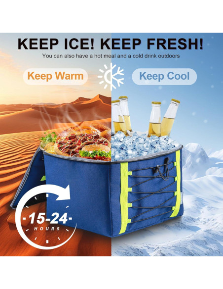 Organizador de Maletero SugarFox 95L Plegable Azul con Hielo Organizador de Maletero SugarFox 95L Plegable Azul con Hielo