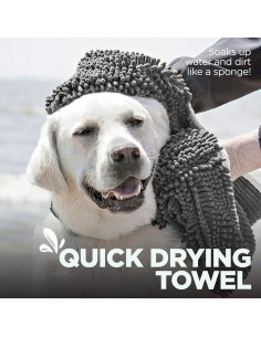 Toalla Super Shammy Soggy Doggy para Perros Gris 78.74x35.56 cm 2