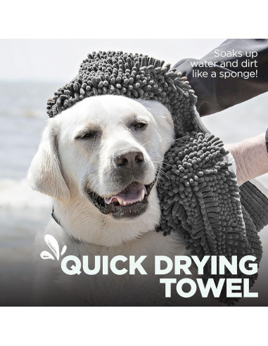 Toalla Super Shammy Soggy Doggy para Perros Gris 78.74x35.56 cm