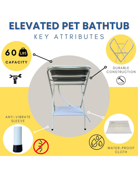 Bañera Plegable para Mascotas UNIEKWAVE 64.8x46.9 cm