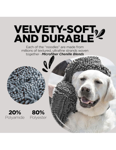 Toalla Super Shammy Soggy Doggy para Perros Gris 78.74x35.56 cm
