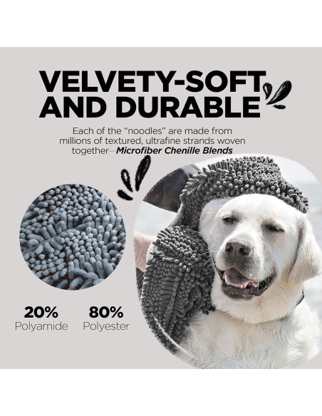 Toalla Super Shammy Soggy Doggy para Perros Gris 78.74x35.56 cm