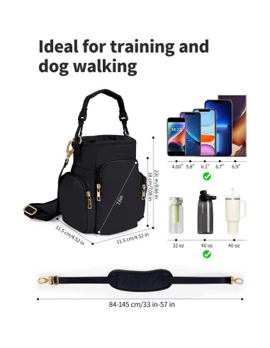 Bolsa de golosinas para perros OFY con correa desmontable 1.18L