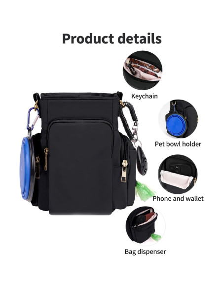 Bolsa de golosinas para perros OFY con correa desmontable 1.18L