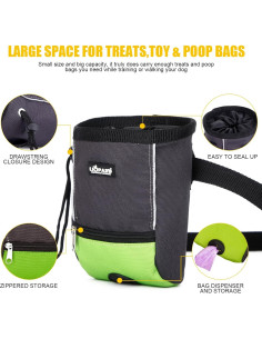 Bolsa de Golosinas para Perros LIOPARD Verde 2 Tazas 2