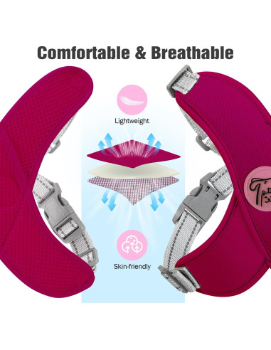 Conjunto Arnés y Correa Pawaboo para Perros Pequeños S Magenta