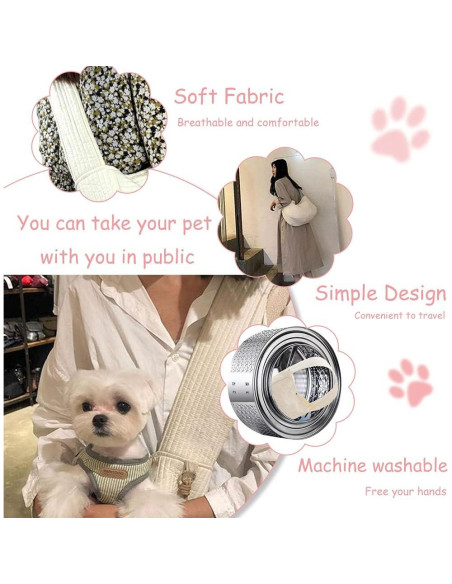 Transportín Bandolera para Perros Pequeños NATUYA Marrón