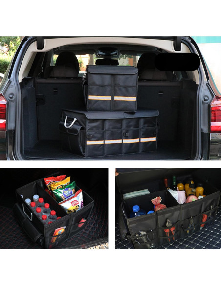 Organizador de Maletero de Coche Slrongpowlr 66L Plegable Negro