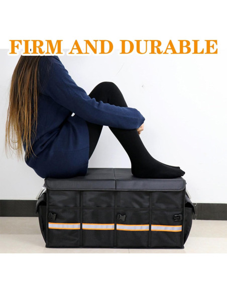 Organizador de Maletero de Coche Slrongpowlr 66L Plegable Negro