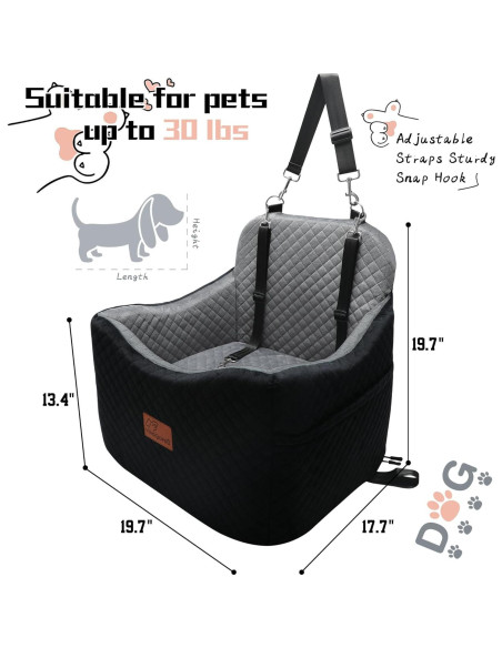 Asiento Elevador para Perros VERGODPRO - Negro y Gris, 50x45x50 cm