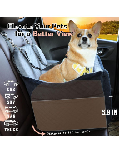 Asiento Elevador para Perros VERGODPRO - Negro y Gris, 50x45x50 cm