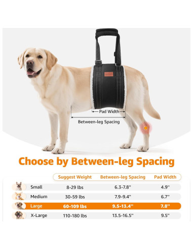 Sling Portátil para Perros Loobani - Arnés Soporte Cadera Grande
