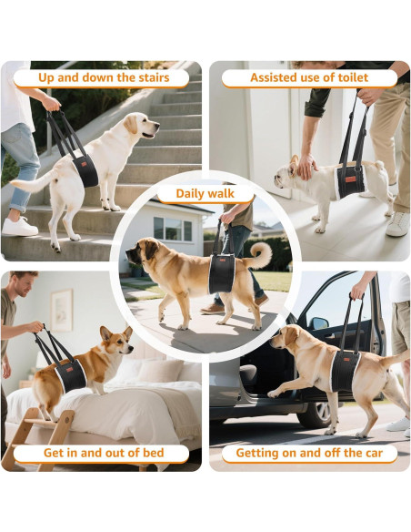 Sling Portátil para Perros Loobani - Arnés Soporte Cadera Grande