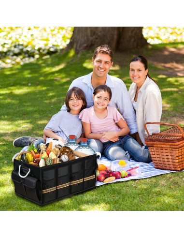 Organizador de Maletero de Coche Slrongpowlr 66L Plegable Negro