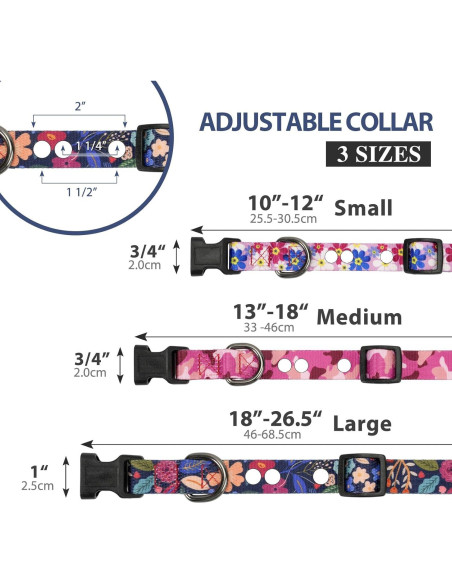 Collar de Reemplazo Rhea Rose Pequeño Floral Rosa 25-30 cm