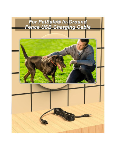 Cable de Cargador USB VHBW para Cerca Inalámbrica PetSafe 1.5m