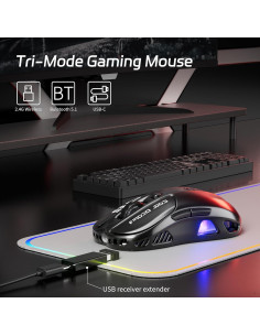 Ratón Gaming Inalámbrico Uciefy Z05, 12000 DPI, RGB, 6 Botones 2