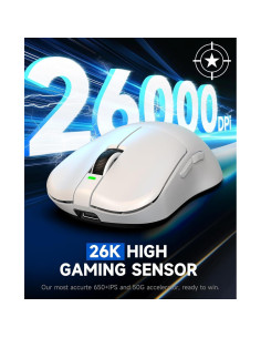 Ratón Gaming Inalámbrico VGN F1 MOBA 26000 DPI 55g Blanco 2