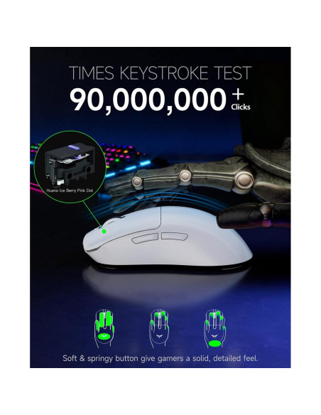 Ratón Gaming Inalámbrico VGN F1 MOBA 26000 DPI 55g Blanco