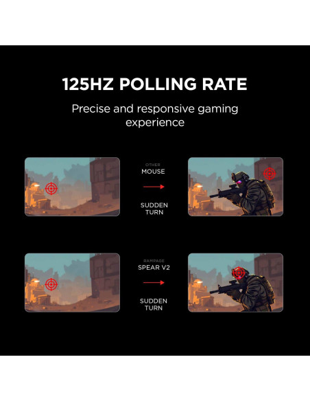 Ratón Gaming Rampage Spear V2 Blanco Con Cable RGB 12800 DPI