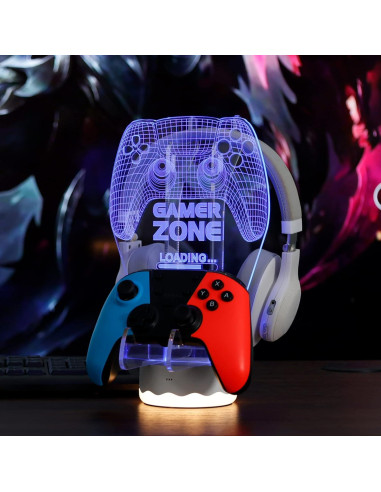 Soporte para Auriculares y Controlador YuanDian con Luz LED 3D