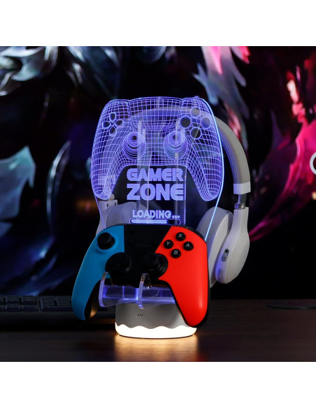 Soporte para Auriculares y Controlador YuanDian con Luz LED 3D