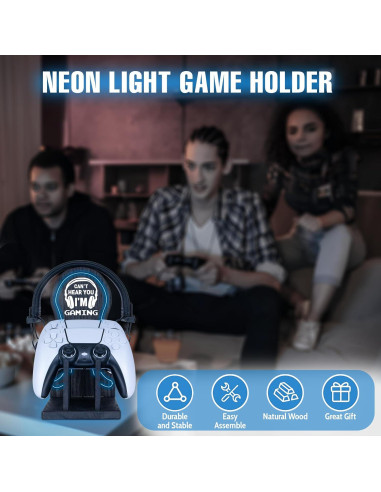 Organizador de Juegos Kaseny con Luz LED Neón Azul