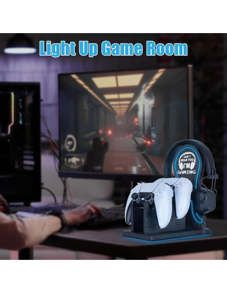 Organizador de Juegos Kaseny con Luz LED Neón Azul