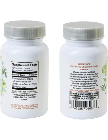 Suplemento de Sueño Quantum Health 5mg Melatonina 30 Cápsulas