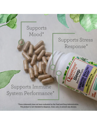 Suplemento de Sueño Quantum Health 5mg Melatonina 30 Cápsulas