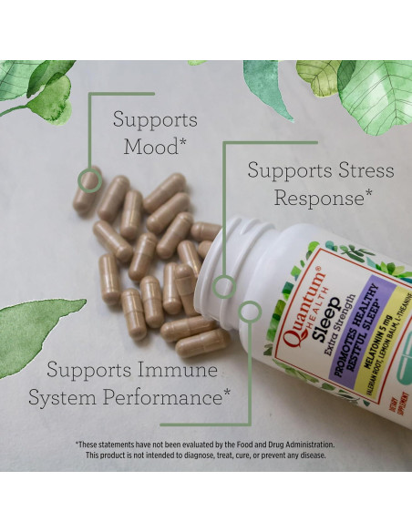 Suplemento de Sueño Quantum Health 5mg Melatonina 30 Cápsulas