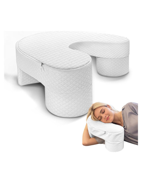 Almohada Ergonomica para Dormir de Lado JZHLLA con Agujero para Brazo