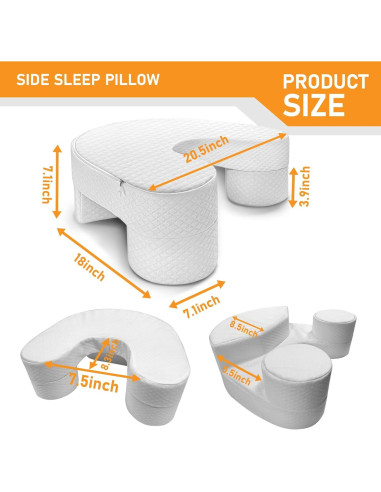 Almohada Ergonomica para Dormir de Lado JZHLLA con Agujero para Brazo